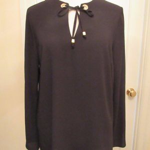 Michael Kors Black Blouse with Crystals – Medium